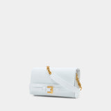 Wallet On Chain Shuffle - Balmain - Cuir - Blanc