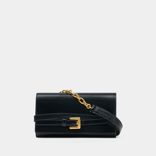 Wallet On Chain Shuffle - Balmain - Cuir - Noir
