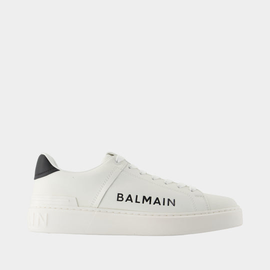 Sneakers B-Court - Balmain - Cuir - Blanc