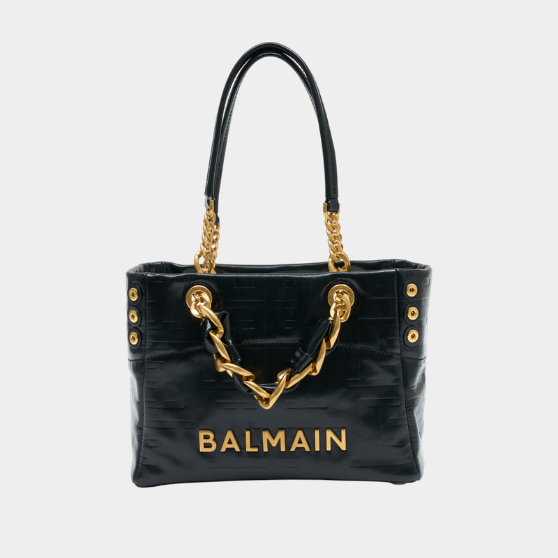 Cabas 1945 Small - Balmain - Cuir - Noir