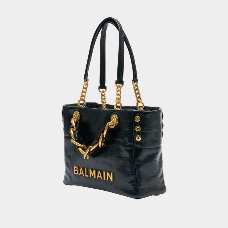 Cabas 1945 Small - Balmain - Cuir - Noir