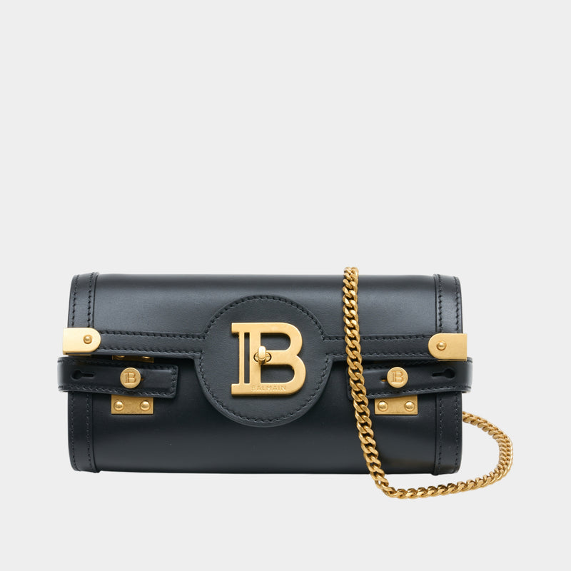 Sac Porté Épaule B-Buzz 23 - Balmain - Cuir - Noir