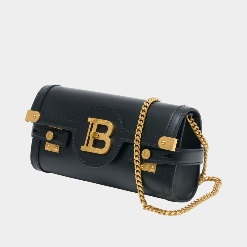 Sac Porté Épaule B-Buzz 23 - Balmain - Cuir - Noir