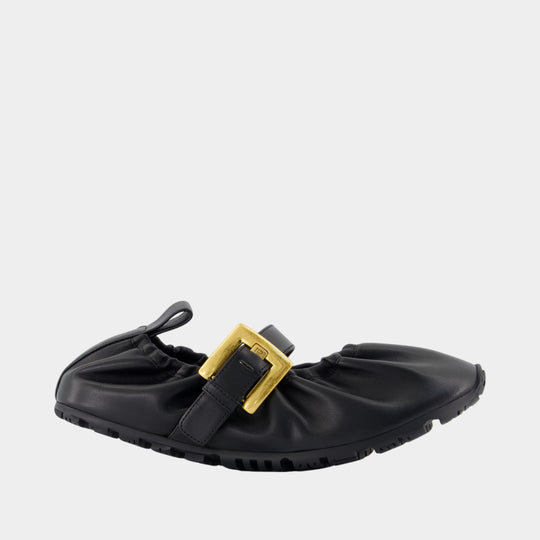 Ballerines Racer 45 - Balmain - Cuir - Noir