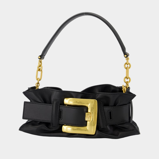 Sac Porté Épaule Anthem Mini - Balmain - Cuir - Noir