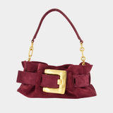 Sac Porté Épaule Anthem Mini - Balmain - Cuir - Bordeaux