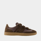 Sneakers  Swan Scratch - Balmain - Cuir - Marron