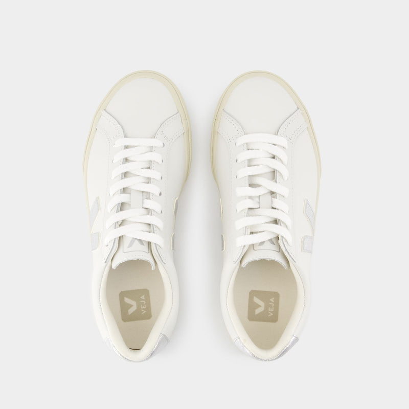 Sneakers Esplar Logo - Veja - Cuir - Blanc