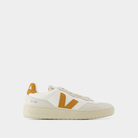 Sneakers V-90 - Veja - Nylon - Blanc