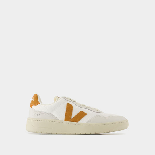 Sneakers V-90 - Veja - Nylon - Blanc