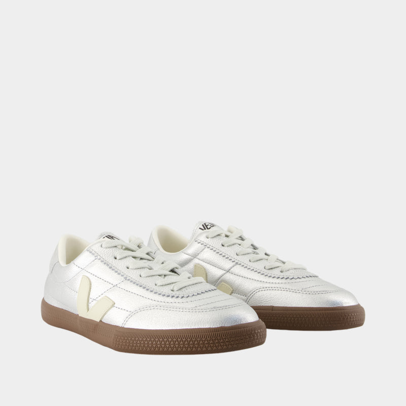 Sneakers Panenka - Veja - Cuir - Argenté