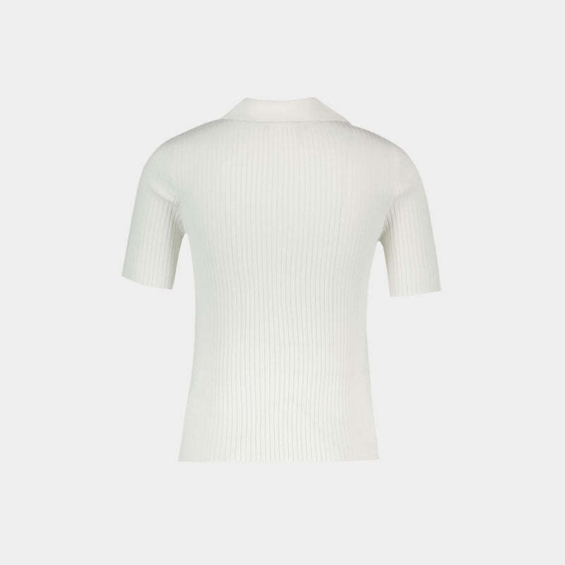 Polo Signature - Courreges - Coton - Blanc