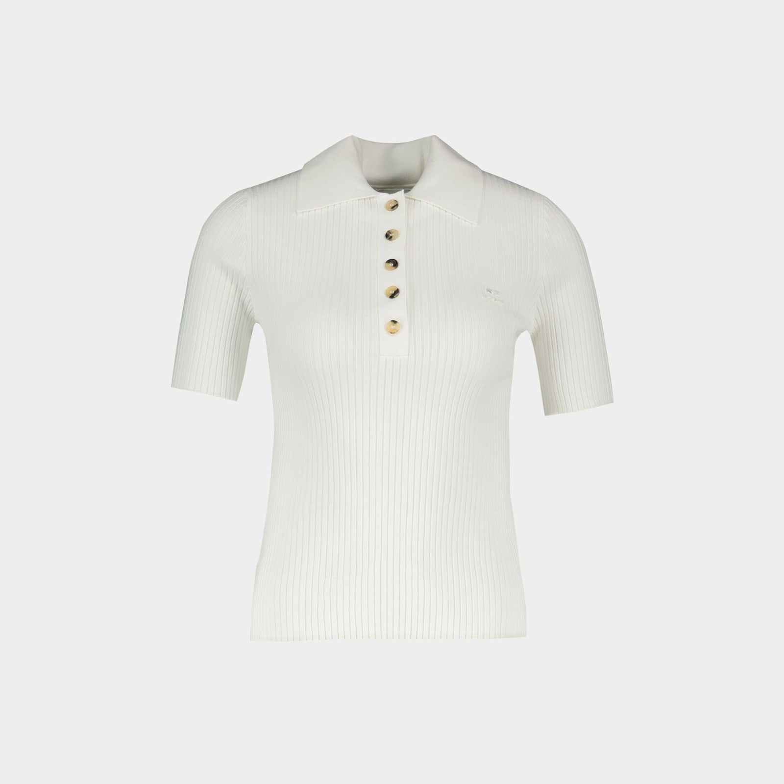 その他 Signature Polo - Courreges - Cotton - White Zegna_PoloLeatherTrim_UD392A7-