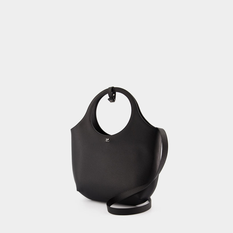 Sac Porté Épaule Medium Holy - Courreges - Cuir - Noir