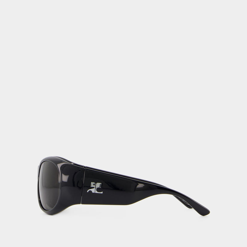 Lunettes De Soleil Hybrid 01 - Courreges - Acétate - Noir