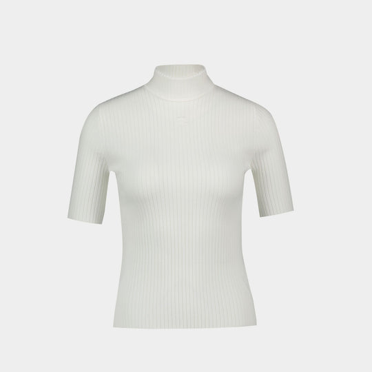 T-Shirt Reedition Jumper - Courreges - Coton - Blanc
