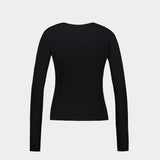 T-Shirt Slash Contrast  - Courreges - Coton - Noir