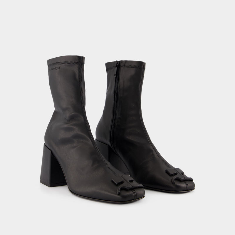 Bottines Reedition - Courreges - Cuir Synthétique - Noir