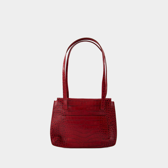 Sac À Main Apero - Rouje - Cuir - Croco Rouge