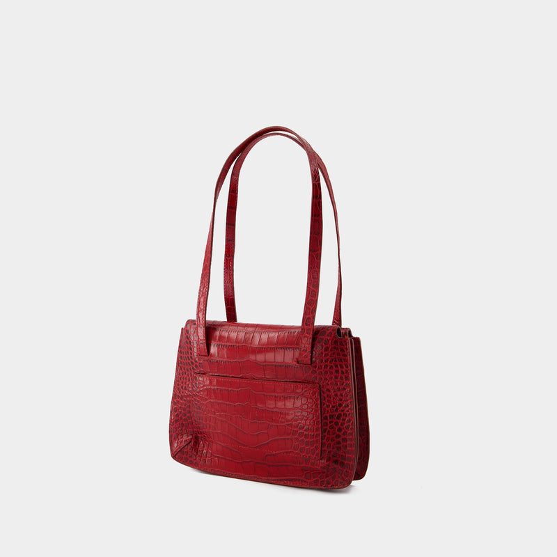 Sac À Main Apero Rouje Cuir Croco Rouge