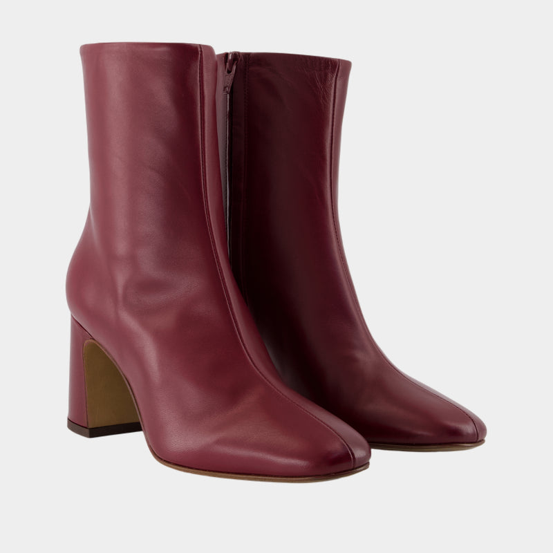 Bottines Claudia - Rouje - Cuir - Bordeaux
