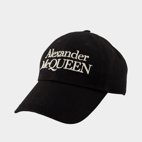 Chapeau Mcqueen Stacked - Alexander Mcqueen - Coton - Noir/Ivoire