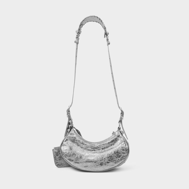 Sac Hobo Cagole Shoul Xs - Balenciaga - Cuir - Argenté