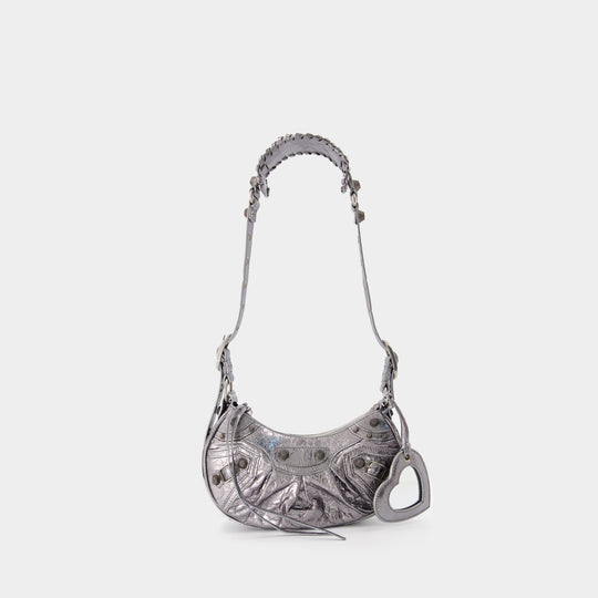 Sac Hobo Cagole Shoul Xs - Balenciaga - Cuir - Argenté