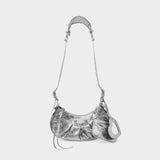 Sac Hobo Cagole Shoul Xs - Balenciaga - Cuir - Argenté