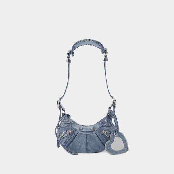 Sac Porté Épaule Le Cagole XS - Balenciaga - Denim - Bleu