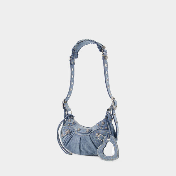 Sac Porté Épaule Le Cagole XS - Balenciaga - Denim - Bleu