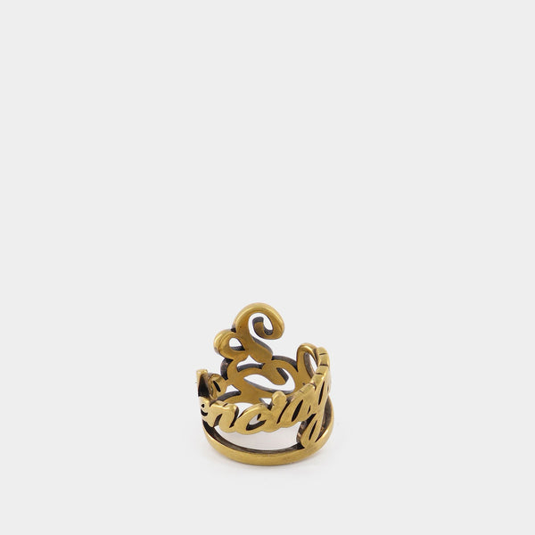 Bague Typo en Plaqué Or