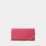 Wallet On Chain - PATOU - Cuir - Rose