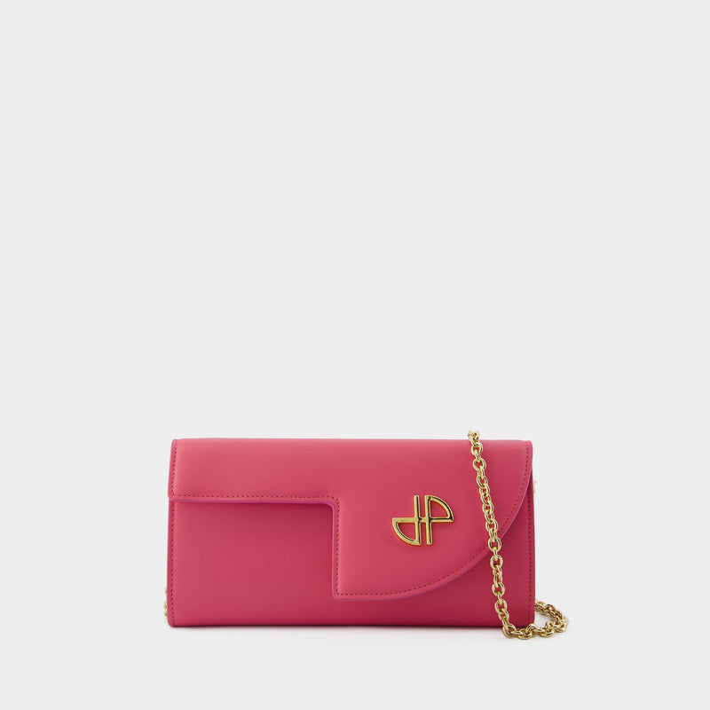 Wallet On Chain - PATOU - Cuir - Rose