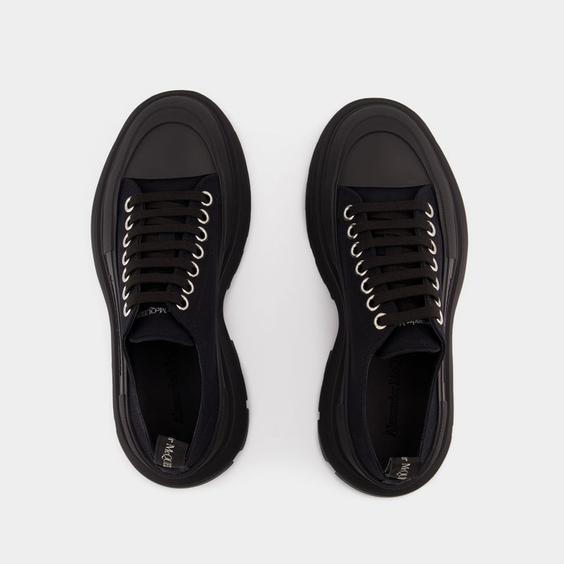 Sneakers Tread Slick - Alexander McQueen - Toile - Noir