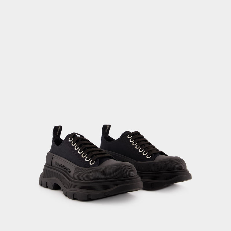 Sneakers Tread Slick - Alexander McQueen - Toile - Noir