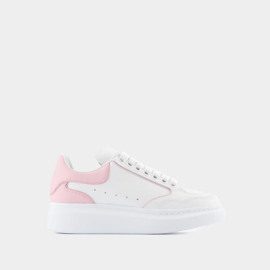 Sneakers Oversized Hybrid - Alexander McQueen - Cuir - Blanc/Rose Pâle