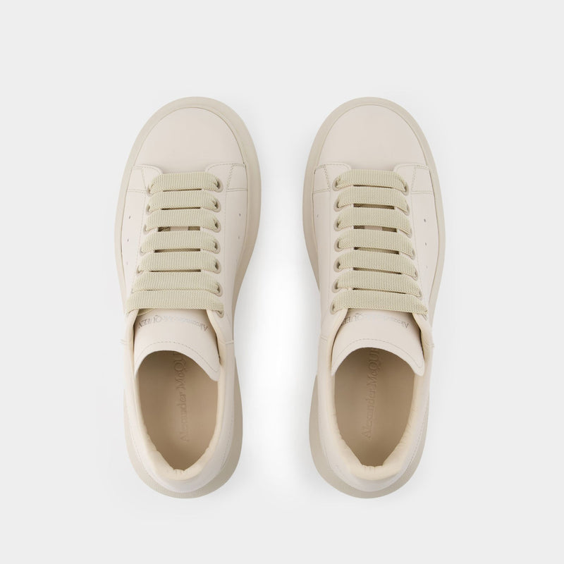 Sneakers Oversized - Alexander McQueen - Cuir - Beige