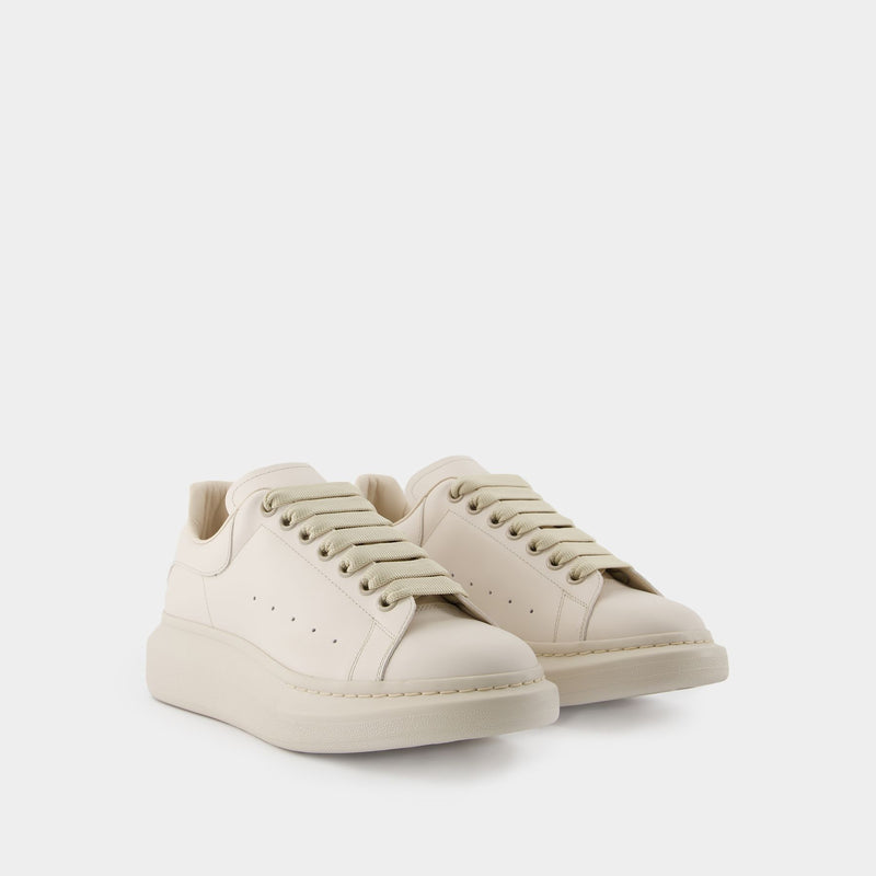 Sneakers Oversized - Alexander McQueen - Cuir - Beige