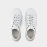 Sneakers Oversized - Alexander McQueen - Cuir - Blanc/Beige