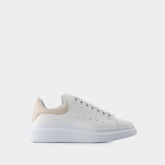 Sneakers Oversized - Alexander McQueen - Cuir - Blanc/Beige