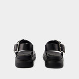 Sandales Seal - Alexander McQueen - Cuir - Noir