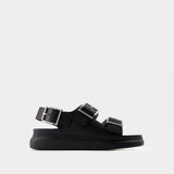 Sandales Seal - Alexander McQueen - Cuir - Noir