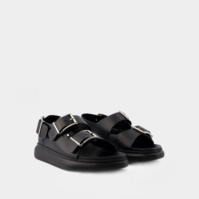 Sandales Seal - Alexander McQueen - Cuir - Noir