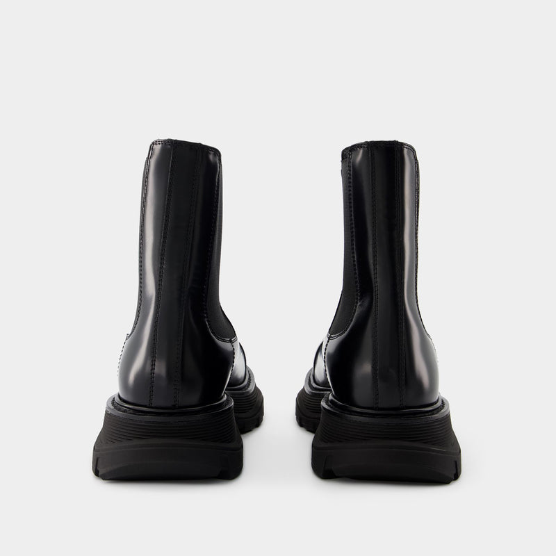 Bottines Treadslick - Alexander McQueen - Cuir - Noir