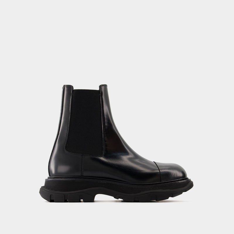 Bottines Treadslick - Alexander McQueen - Cuir - Noir