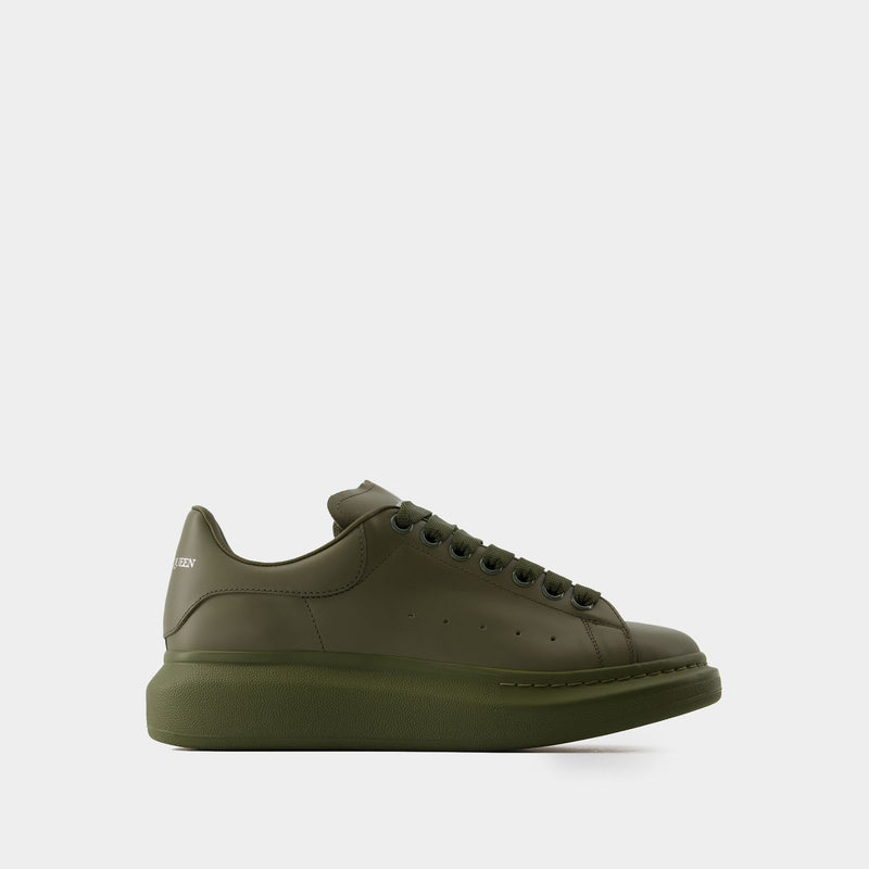 Sneakers Oversized - Alexander McQueen - Cuir - Kaki