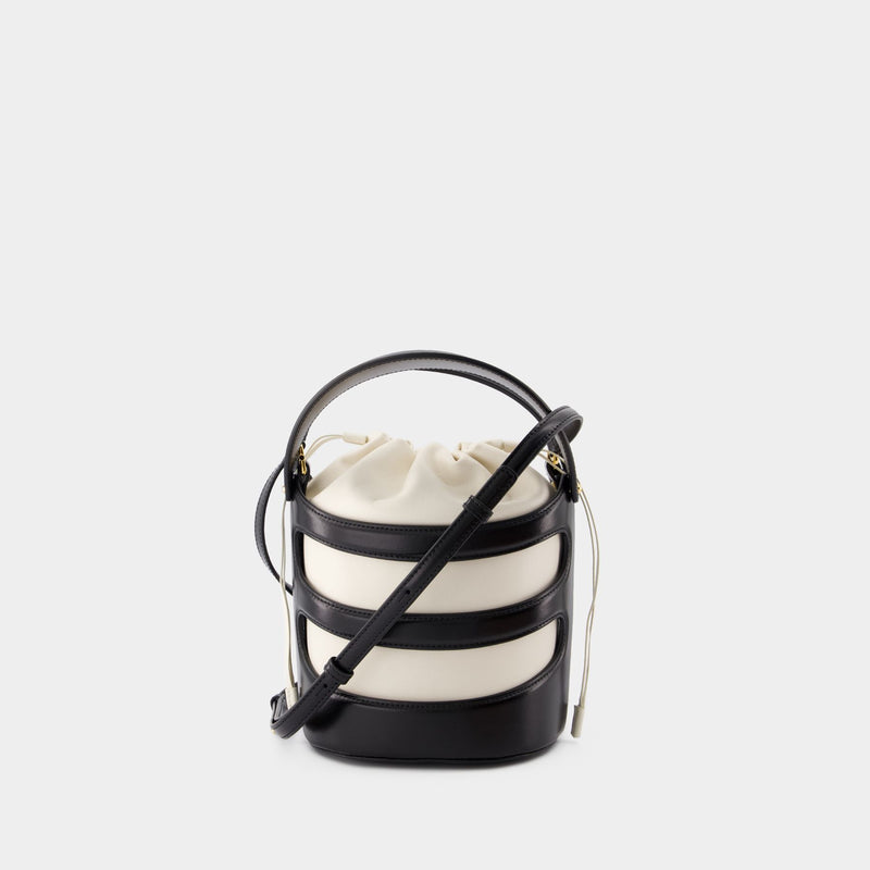 Sac À Main Rise - Alexander McQueen - Cuir - Noir/Ivoire