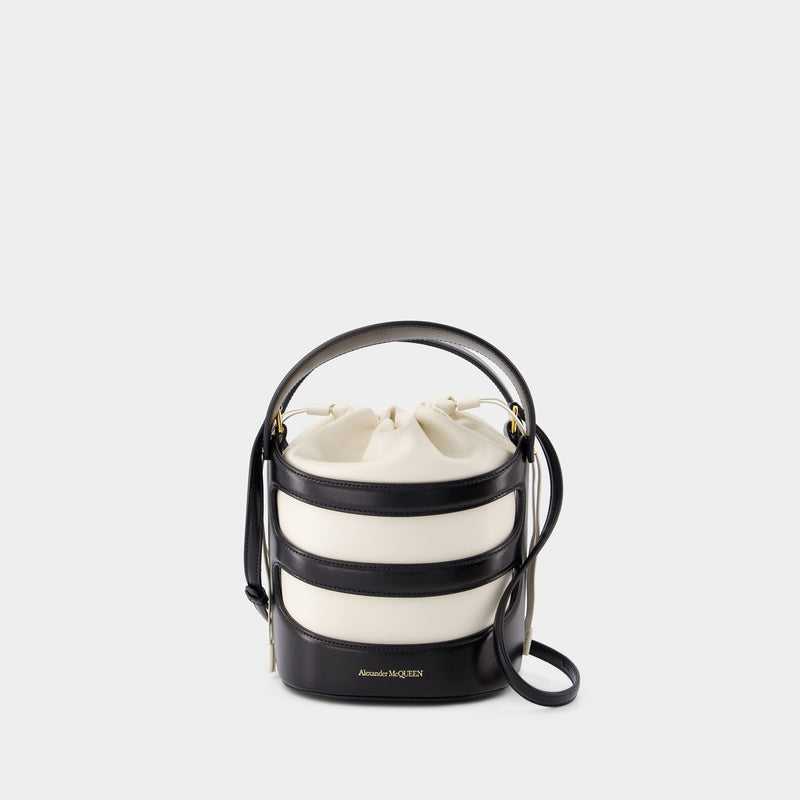 Sac À Main Rise - Alexander McQueen - Cuir - Noir/Ivoire
