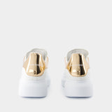 Sneakers Oversized - Alexander McQueen - Cuir - Blanc/Bronze